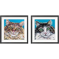 Framed 'High Society Cat 2 Piece Framed Art Print Set' border=