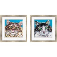 Framed High Society Cat 2 Piece Framed Art Print Set