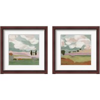 Framed 'Violet Fields 2 Piece Framed Art Print Set' border=