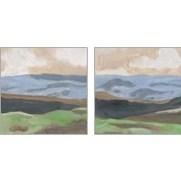 Framed 'Distant Hills 2 Piece Art Print Set' border=