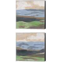 Framed 'Distant Hills 2 Piece Canvas Print Set' border=