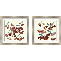 Framed 'Sweet Cherries 2 Piece Framed Art Print Set' border=