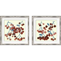 Framed 'Sweet Cherries 2 Piece Framed Art Print Set' border=
