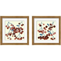 Framed 'Sweet Cherries 2 Piece Framed Art Print Set' border=