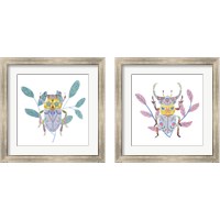 Framed 'Floral Beetles 2 Piece Framed Art Print Set' border=
