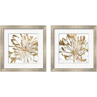 Framed 'Golden Gilt Bloom 2 Piece Framed Art Print Set' border=
