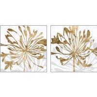 Framed 'Golden Gilt Bloom 2 Piece Art Print Set' border=