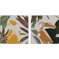 Framed Graphic Tropical Bird  2 Piece Art Print Set
