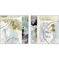 Framed 'Aubergine 2 Piece Art Print Set' border=