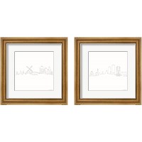 Framed Once Line City 2 Piece Framed Art Print Set