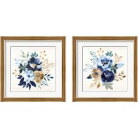 Framed 'Indigo Splash 2 Piece Framed Art Print Set' border=