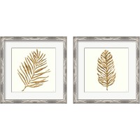 Framed 'Gilded Palm  2 Piece Framed Art Print Set' border=