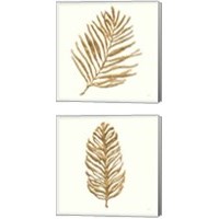 Framed 'Gilded Palm  2 Piece Canvas Print Set' border=