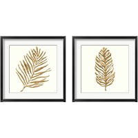 Framed 'Gilded Palm  2 Piece Framed Art Print Set' border=