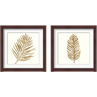 Framed 'Gilded Palm  2 Piece Framed Art Print Set' border=
