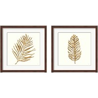Framed 'Gilded Palm  2 Piece Framed Art Print Set' border=