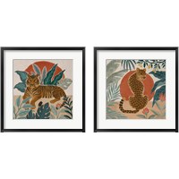Framed 'Big Cat Beauty 2 Piece Framed Art Print Set' border=