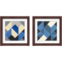 Framed 'Triangles 2 Piece Framed Art Print Set' border=