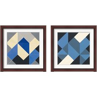 Framed 'Triangles 2 Piece Framed Art Print Set' border=