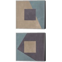 Framed 'Blue Silk Abstract 2 Piece Canvas Print Set' border=