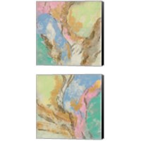 Framed Retro Jewel Tones 2 Piece Canvas Print Set