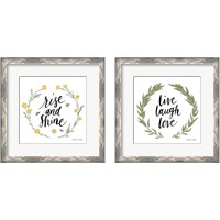 Framed Happy to Bee Home Words 2 Piece Framed Art Print Set