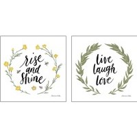 Framed Happy to Bee Home Words 2 Piece Art Print Set