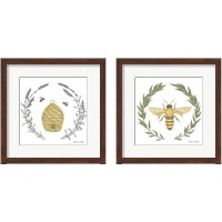 Framed Happy to Bee Home 2 Piece Framed Art Print Set