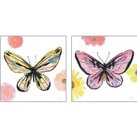 Framed Beautiful Butterfly 2 Piece Art Print Set