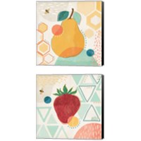 Framed 'Fruit Frenzy 2 Piece Canvas Print Set' border=