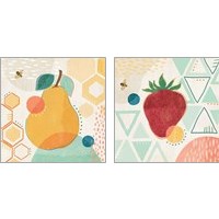 Framed 'Fruit Frenzy 2 Piece Art Print Set' border=