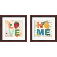 Framed 'Fruit Frenzy 2 Piece Framed Art Print Set' border=