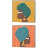 Framed 'Kenya Couture Bright 2 Piece Canvas Print Set' border=