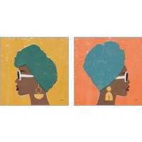 Framed 'Kenya Couture Bright 2 Piece Art Print Set' border=