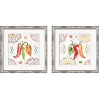 Framed 'Sweet and Spicy 2 Piece Framed Art Print Set' border=