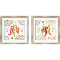 Framed 'Sweet and Spicy 2 Piece Framed Art Print Set' border=