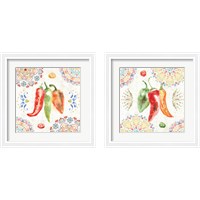 Framed 'Sweet and Spicy 2 Piece Framed Art Print Set' border=