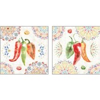 Framed 'Sweet and Spicy 2 Piece Art Print Set' border=