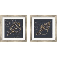 Framed Gold Conch 2 Piece Framed Art Print Set