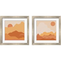 Framed Mountainous Orange 2 Piece Framed Art Print Set