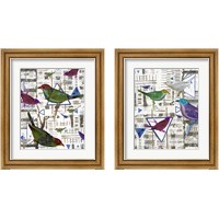 Framed 'Bird Intersection 2 Piece Framed Art Print Set' border=