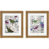 Framed 'Bird Intersection 2 Piece Framed Art Print Set' border=