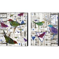 Framed 'Bird Intersection 2 Piece Canvas Print Set' border=