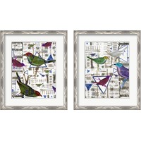 Framed 'Bird Intersection 2 Piece Framed Art Print Set' border=