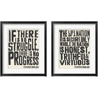 Framed 'Frederick Douglass Quote 2 Piece Framed Art Print Set' border=