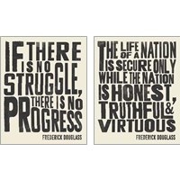 Framed 'Frederick Douglass Quote 2 Piece Art Print Set' border=
