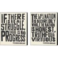 Framed 'Frederick Douglass Quote 2 Piece Canvas Print Set' border=