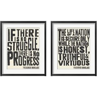 Framed 'Frederick Douglass Quote 2 Piece Framed Art Print Set' border=