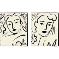 Framed Matisse's Muse Portrait 2 Piece Canvas Print Set