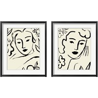Framed 'Matisse's Muse Portrait 2 Piece Framed Art Print Set' border=